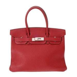 HERMES Birkin 30 Rouge vif (I stamp, circa 2005) Women's Fjord Handbag, AB Ra...